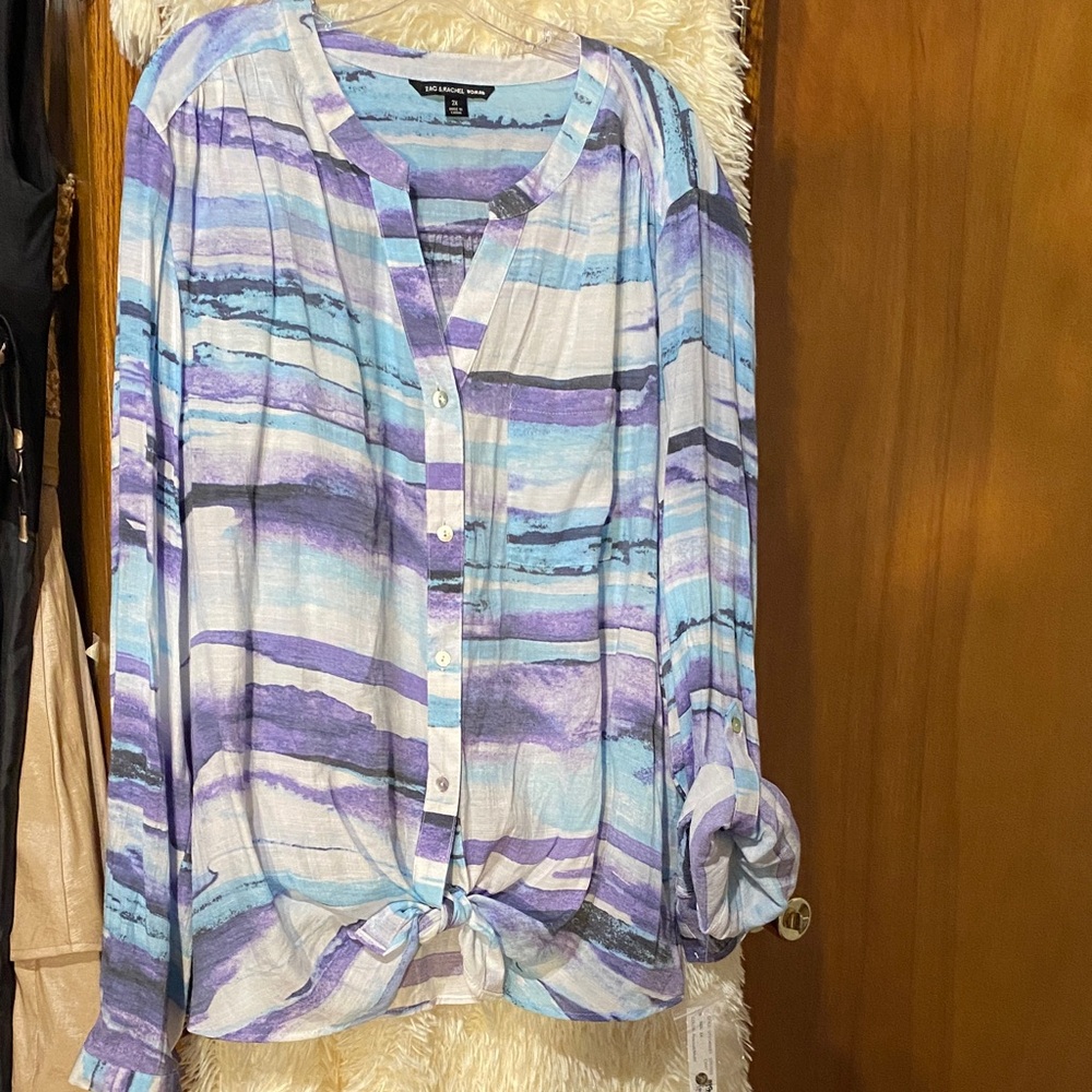 Zac & Rachel Women’s Multi Tie Dye Shirt. Size 2X Zack and Rachel.